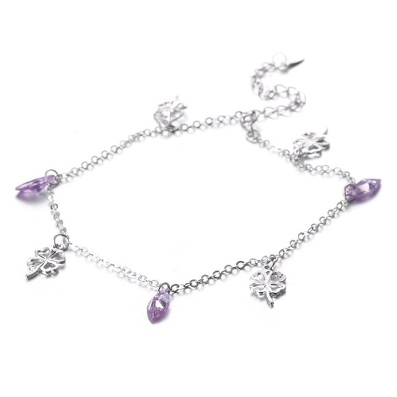 Amethyst Sterling Silver Bracelet/Anklet - Picture 5 of 10
